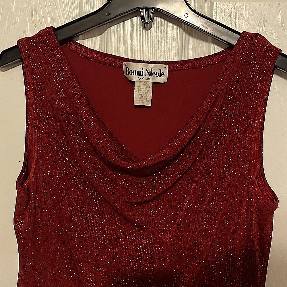 Vintage Ronni Nicole metallic tank